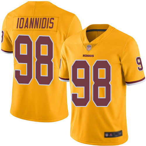 Washington Redskins Limited Gold Youth Matt Ioannidis Jersey NFL Football #98 Rush Vapor Untouchable->youth nfl jersey->Youth Jersey
